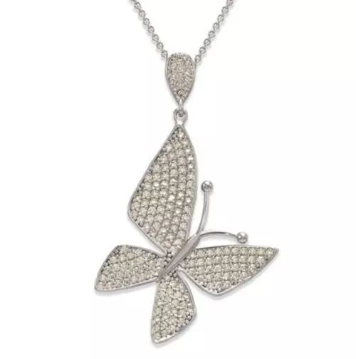 NEW 14K WHITE GOLD FANCY BUTTERFLY CZ PENDANT: NEW 14K YELLOW GOLD FANCY HEART CZ PENDANT 14K Yellow Gold Approx. 20x6mm High Polished/Cubic Zirconia Chains Sold Separately Weight: 0.9 Grams