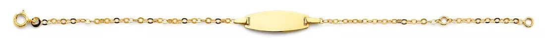NEW 14K YELLOW GOLD BABY ID BRACELET: NEW 14K YELLOW BABY ID BRACELET 14K YELLOW GOLD NEW BABY ID BRACELET WEIGHT: 1.2g LENGTH: 9in