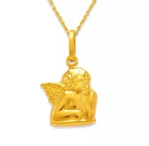NEW 14K YELLOW GOLD ANGEL CHARM PENDANT (1 of 2)