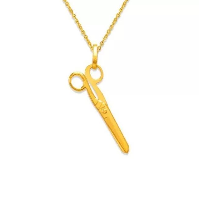 NEW 14K YELLOW GOLD SCISSOR CHARM PENDANT (1 of 2)