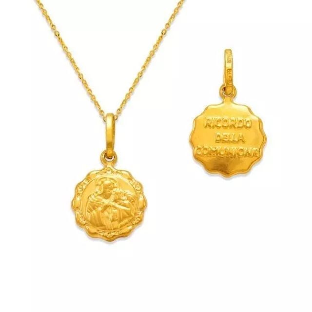 NEW 14K YELLOW GOLD COMMUNION CHARM PENDANT (1 of 2)