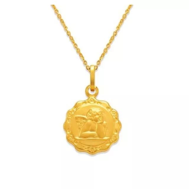 NEW 14K YELLOW GOLD 144MM ANGEL CHARM PENDANT (1 of 2)