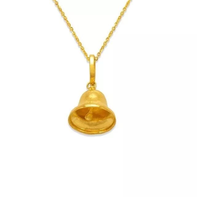NEW 14K YELLOW GOLD BELL CHARM PENDANT (1 of 2)
