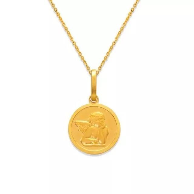 NEW 14K YELLOW GOLD ANGEL CHARM PENDANT (1 of 2)