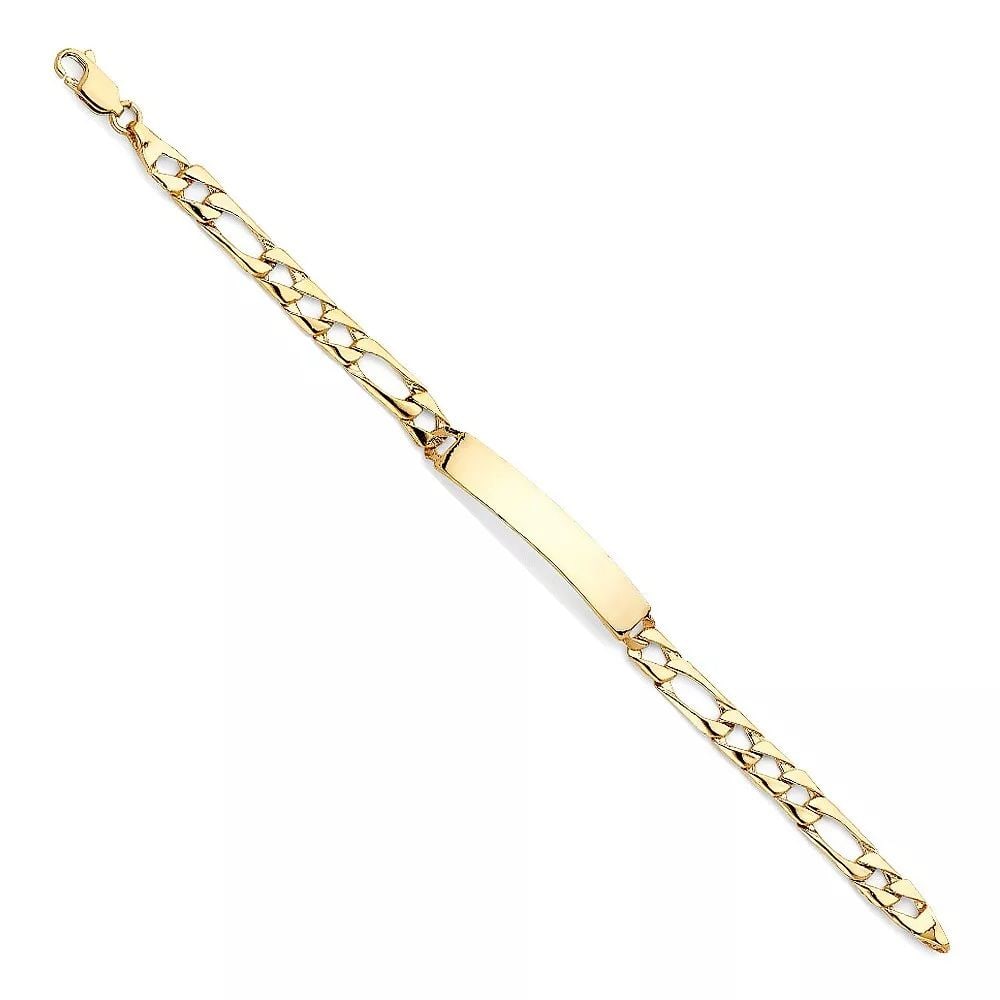 NEW 14K YELLOW LIGHT CUBAN LINK BABY ID BRACELET: NEW 14K YELLOW LIGHT CUBAN LINK BABY ID BRACELET 14K YELLOW GOLD NEW LIGHT CUBAN LINK BABY ID BRACELET LENGTH: Length : 6in