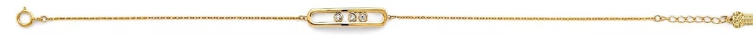 NEW 14K YELLOW CZ CENTER ID BRACELET (1 of 2)