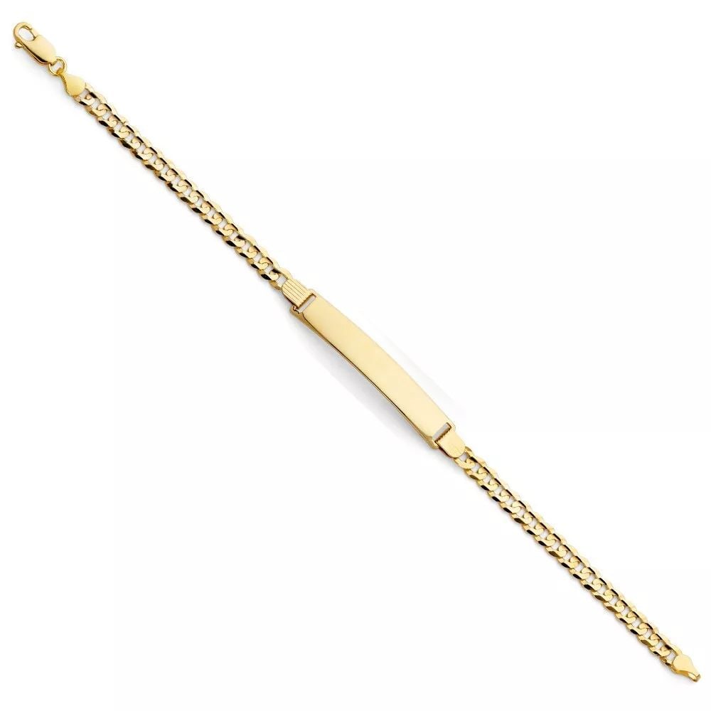 NEW 14K YELLOW 120 CUBAN ID BRACELET (1 of 2)