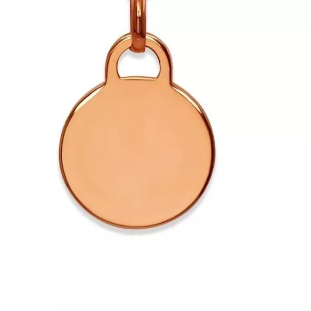 NEW 14K ROSE GOLD HIGH POLISHED ROUND PENDANT (1 of 2)