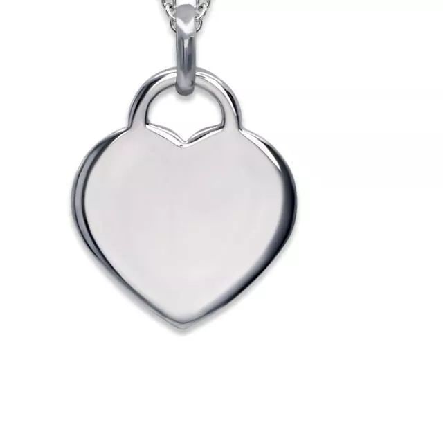 NEW 14K WHITE GOLD POLISHED PENDANT (1 of 2)