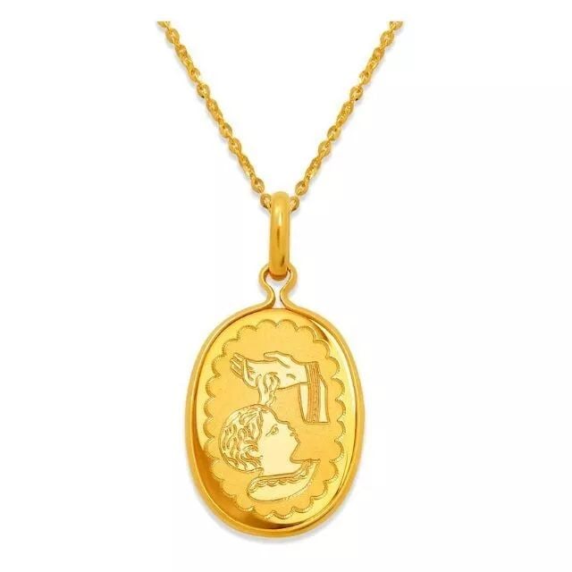 NEW 14K YELLOW GOLD BAPTISM PENDANT (1 of 2)