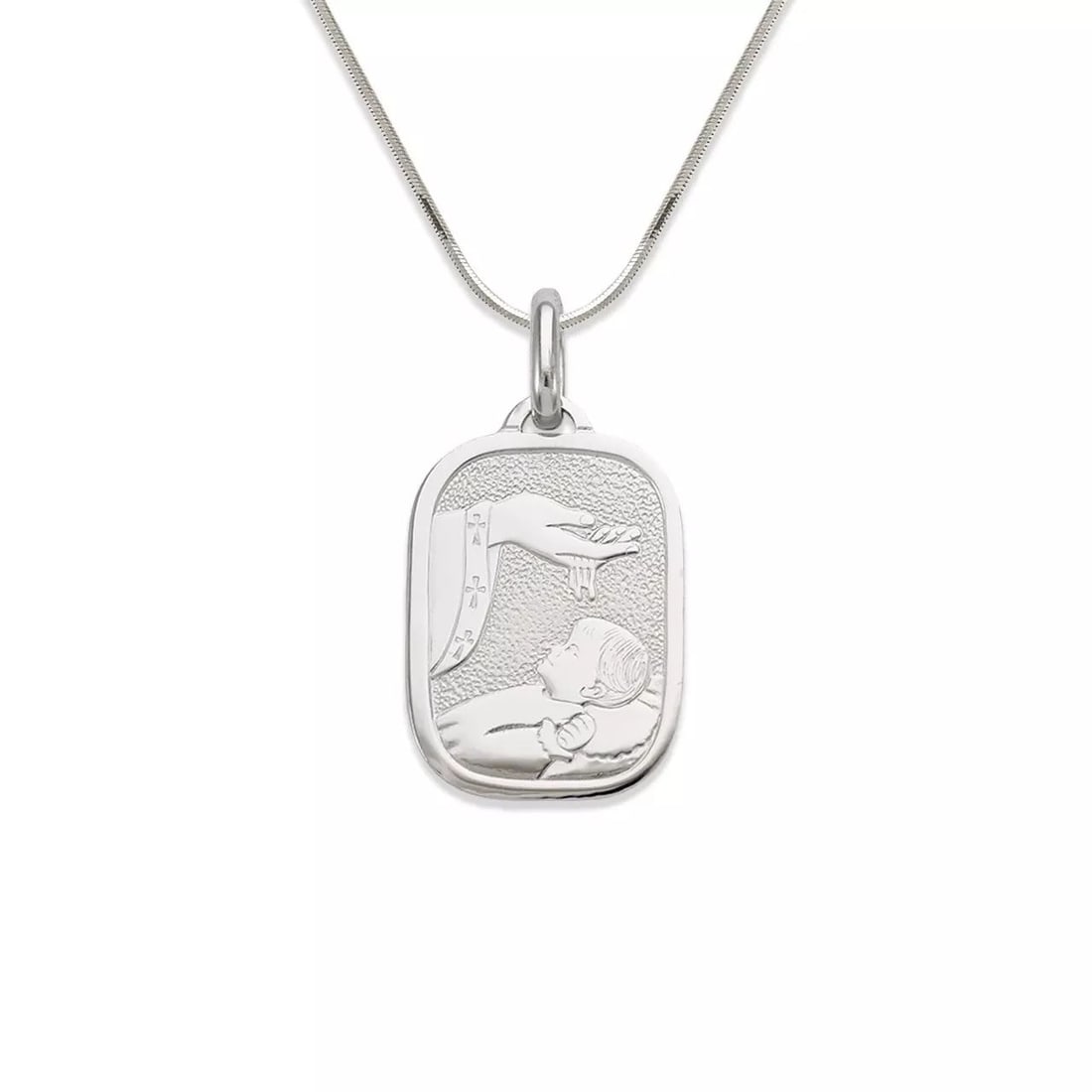 NEW 14K WHITE GOLD BAPTISM PENDANT (1 of 2)