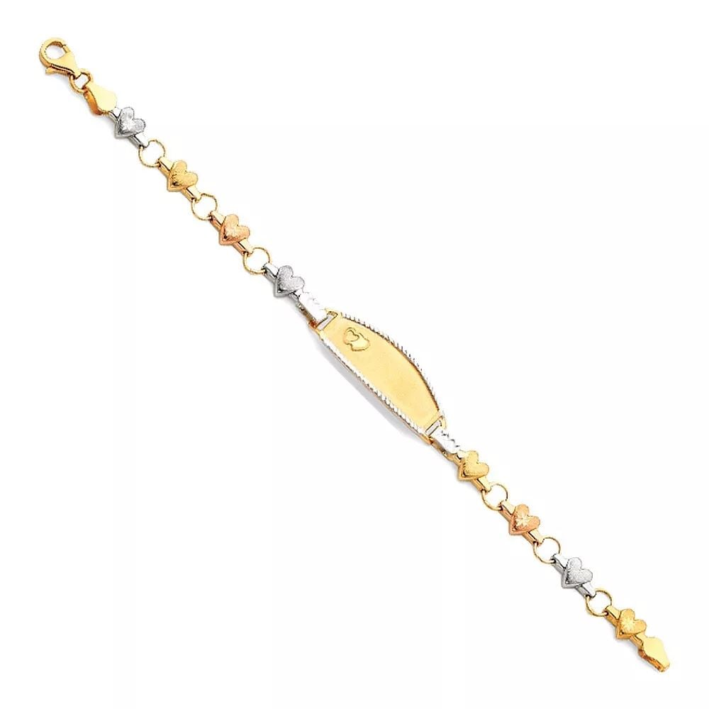 NEW 14K MULTI COLOR LIGHT STAMPATO ID BRACELET FOR JUNIOR (1 of 2)