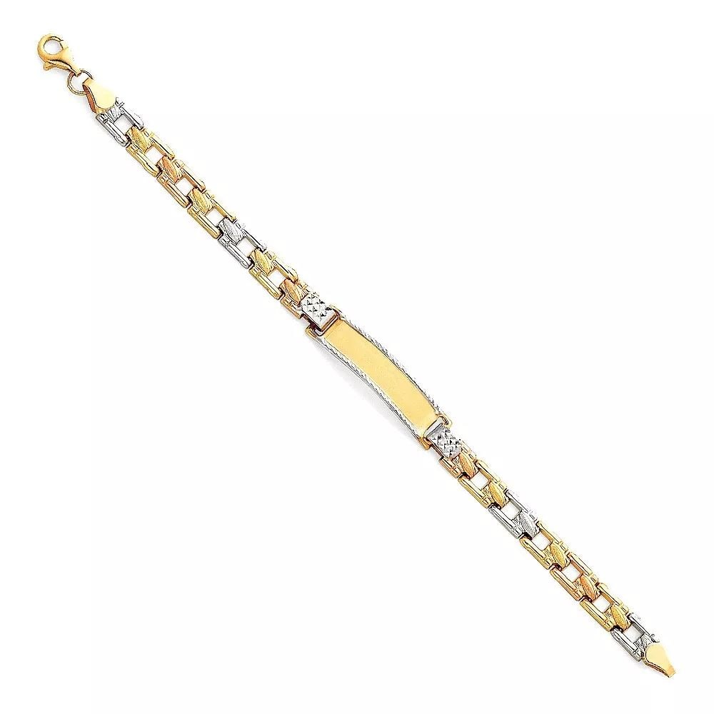NEW 14K MULTI COLOR LIGHT STAMPATO ID BRACELET FOR JUNIOR (1 of 2)