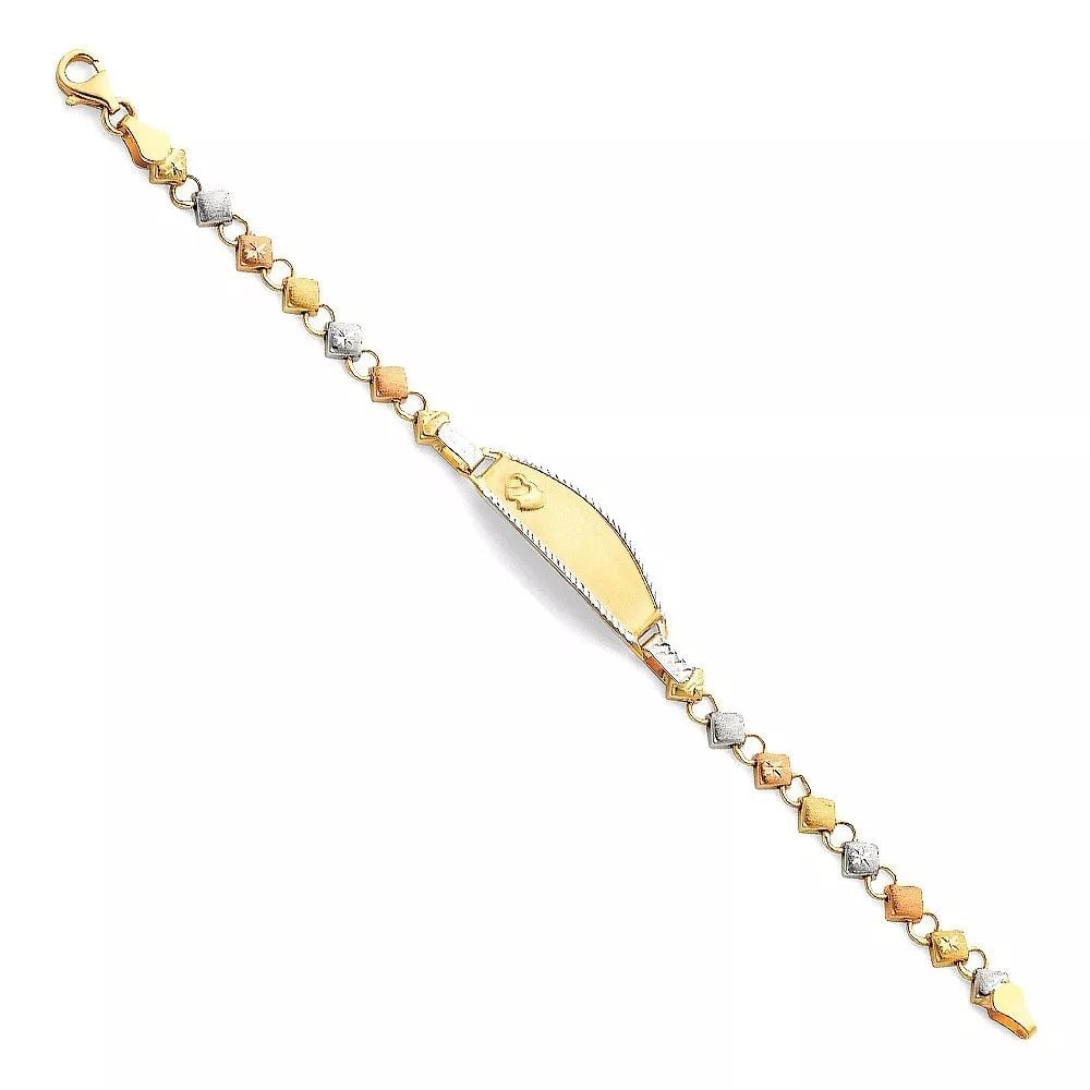 NEW 14K MULTI COLOR LIGHT STAMPATO ID BRACELET FOR JUNIOR (1 of 2)