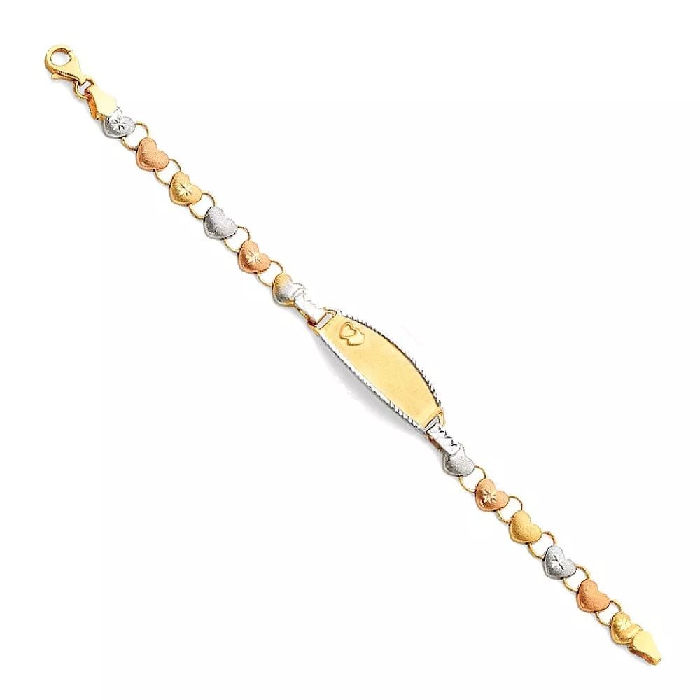 NEW 14K MULTI COLOR LIGHT STAMPATO ID BRACELET FOR JUNIOR (1 of 2)