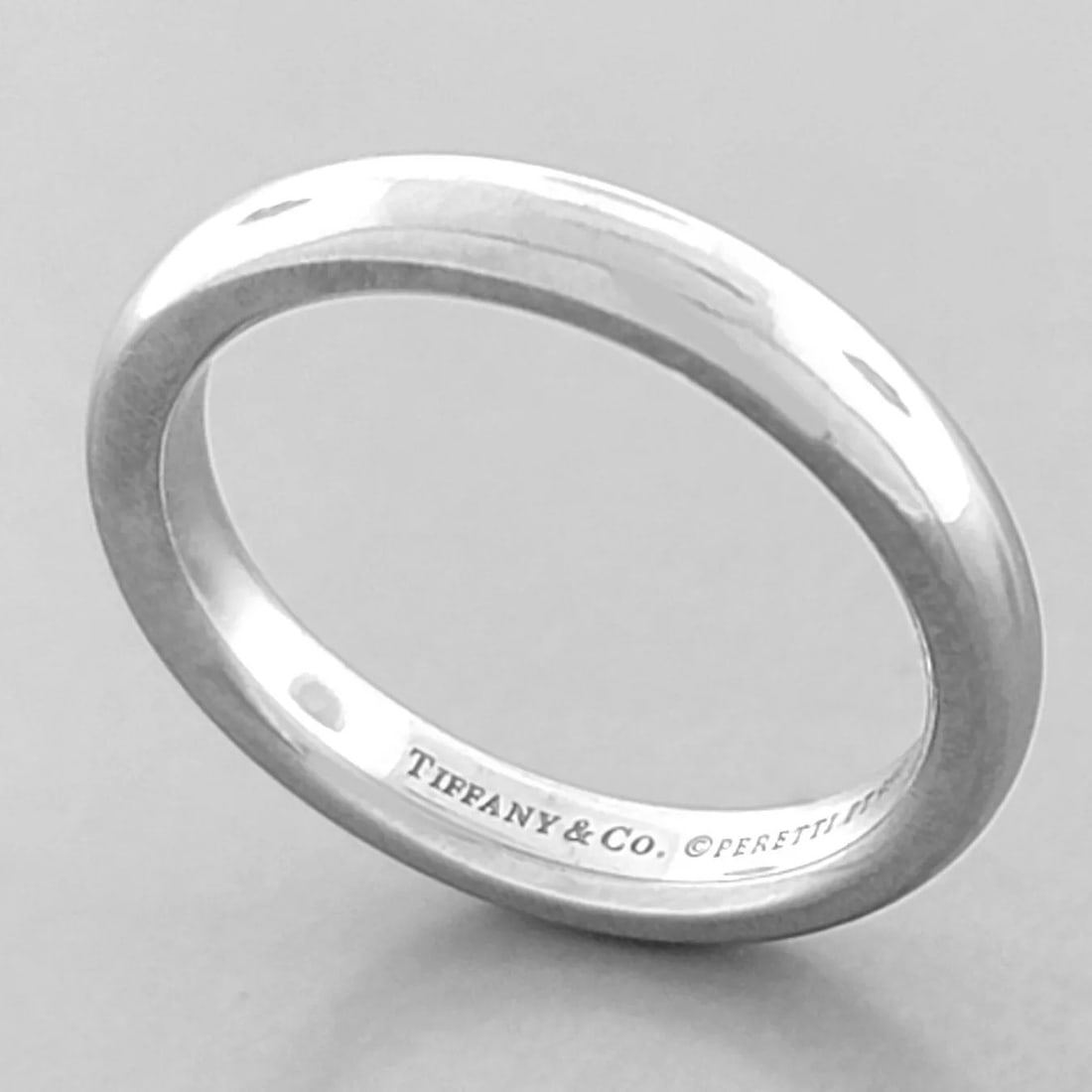 TIFFANY & Co. PERETTI PLATINUM HEAVY WEDDING STACKING RING BAND SIZE 4 (1 of 2)