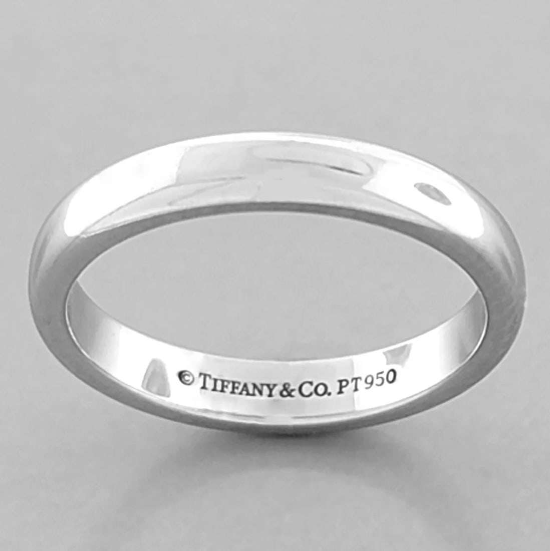TIFFANY & Co. 3mm FOREVER PLATINUM LUCIDA WEDDING BAND RING SIZE 5 (1 of 2)