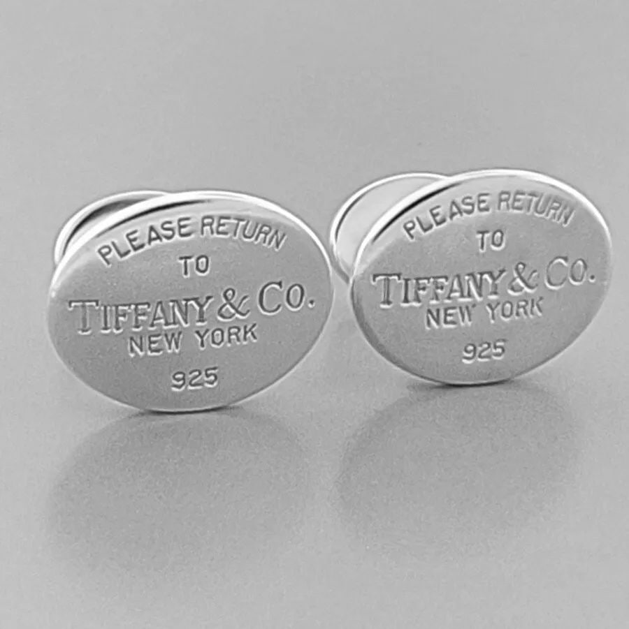 TIFFANY & Co. STERLING SILVER PLEASE RETURN TO. CUFFLINKS (1 of 2)