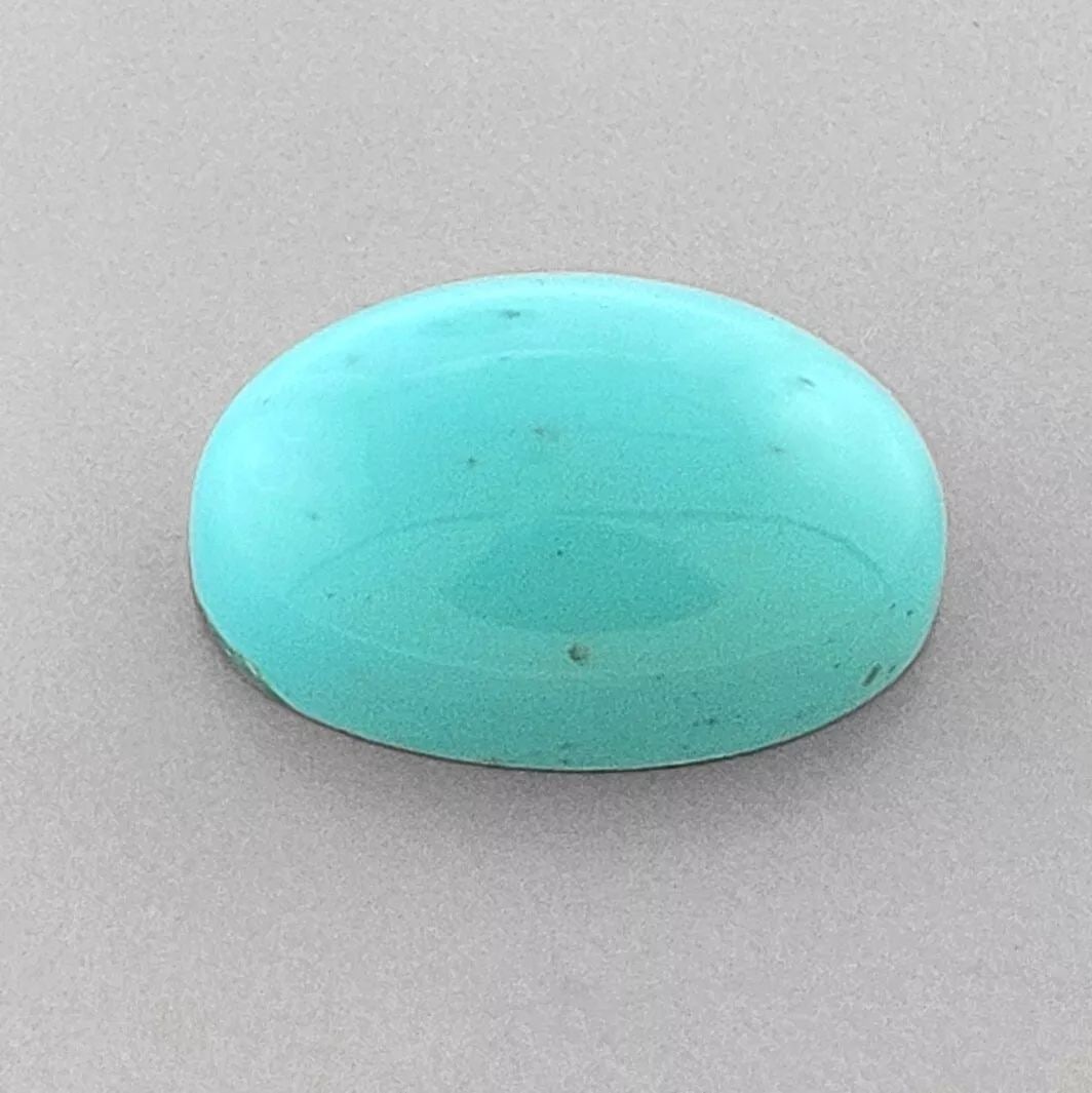 27ct NATURAL TURQUOISE OVAL CABOCHON 26.1"x19.3" ROBIN EGG BLUE (1 of 2)