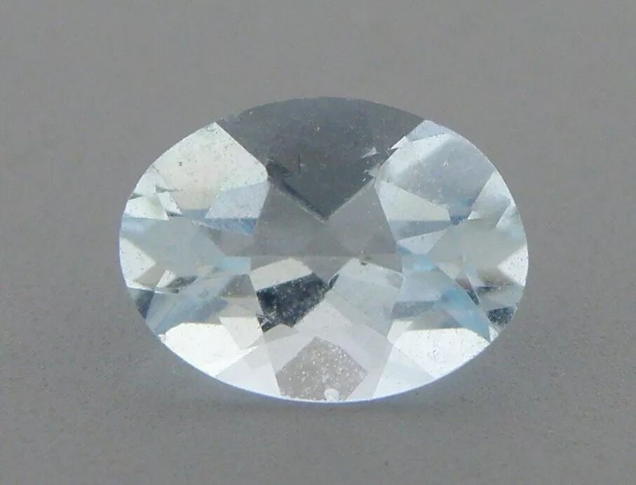 1.05ct LOOSE NATURAL CABOCHON BLUE AQUAMARINE OVAL CUT 8x6mm (1 of 2)