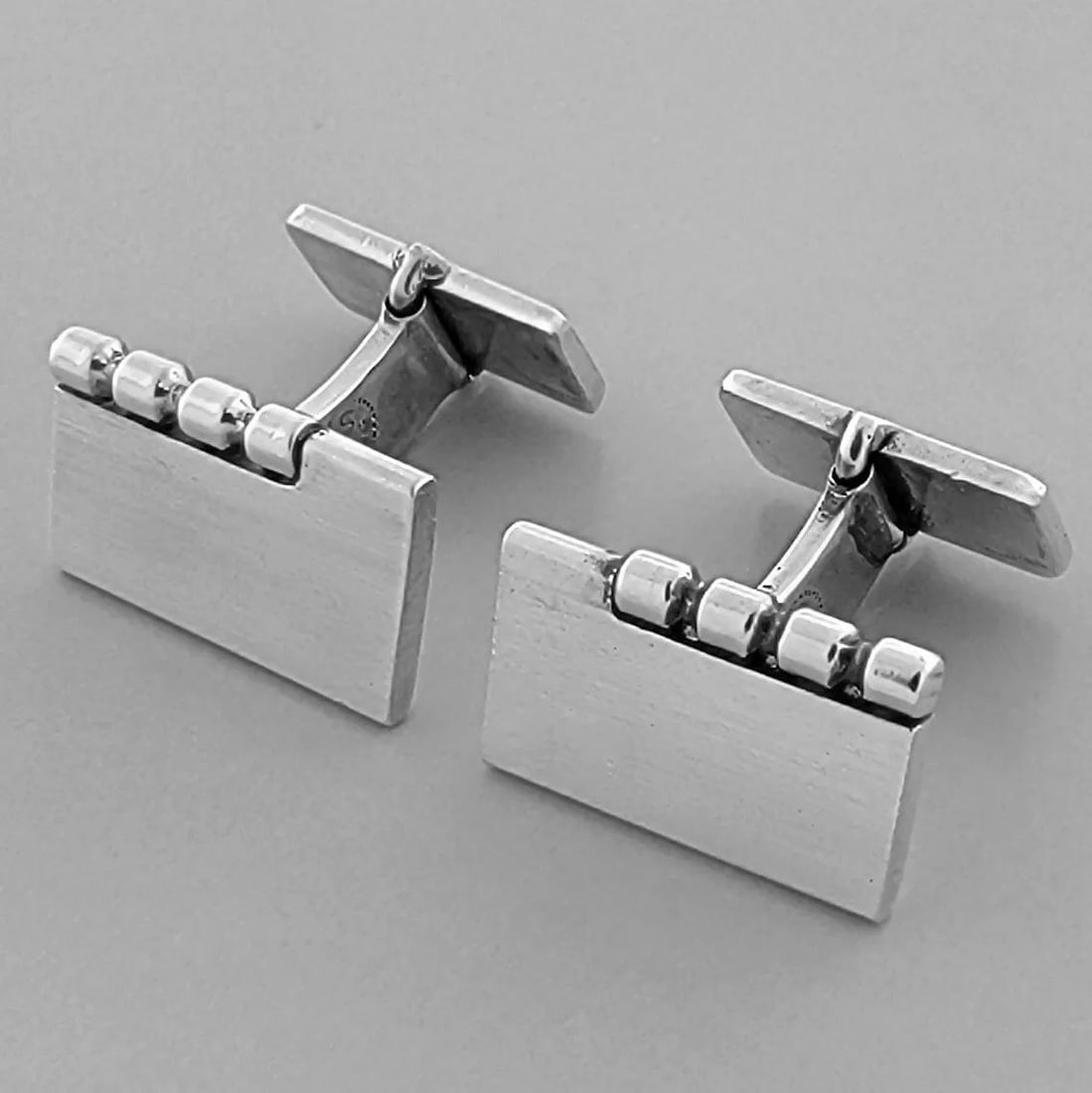 VINTAGE GEORG JENSEN STERLING SILVER CUFFLINKS 123 (1 of 2)