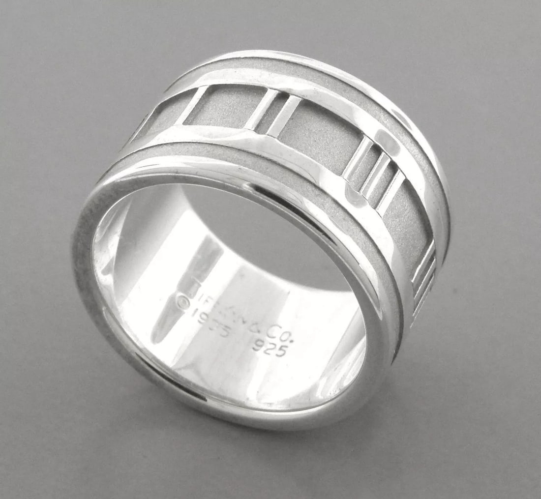 TIFFANY & Co. STERLING SILVER WIDE ATLAS RING SIZE 5.5 (1 of 2)