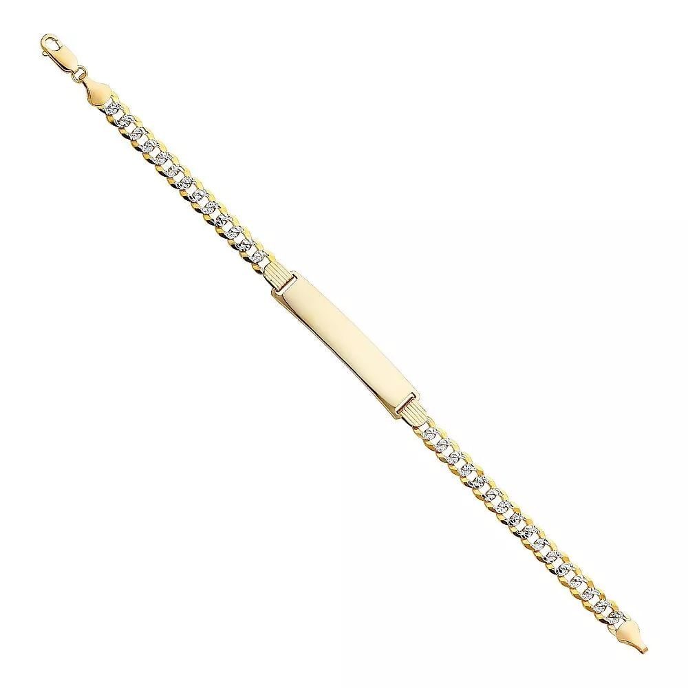 NEW 14K GOLD CUBAN 150 WP ID BRACELET (1 of 2)