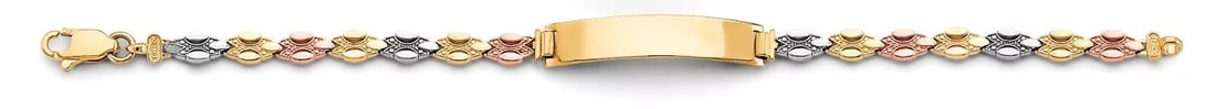 NEW 14K TRI COLOR GOLD BABY ID BRACELET: NEW 14K TRI COLOR BABY ID BRACELET 14K TRI-COLOR GOLD NEW TRI COLOR BABY ID BRACELET WEIGHT: 4.3 g