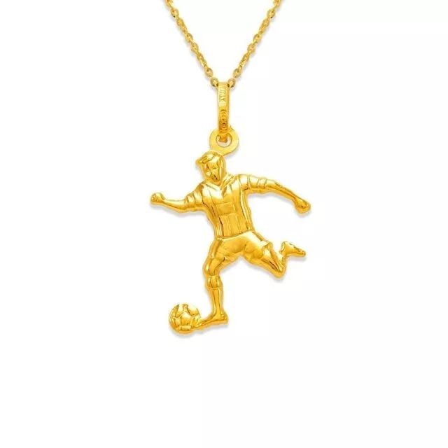 NEW 14K YELLOW GOLD SOCCER CHARM PENDANT: NEW 14K YELLOW GOLD SOCCER CHARM PENDANT 14K Yellow Gold Approx. 18x21mm Hollow Chains Sold Separately Weight: 1.1 Grams