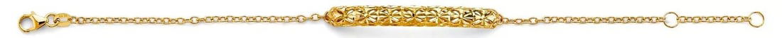 NEW 14K YELLOW CENTER DC ID BRACELET (1 of 2)