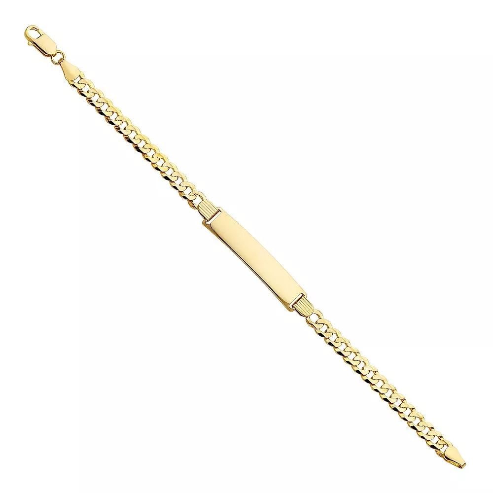 NEW 14K YELLOW CUBAN 150 ID BRACELET (1 of 2)