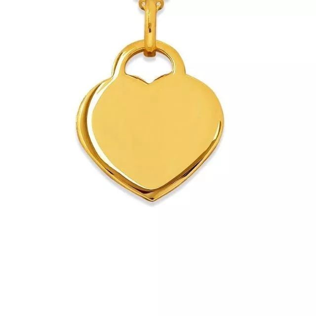 NEW 14K YELLOW GOLD HIGH POLISHED HEART PENDANT (1 of 2)
