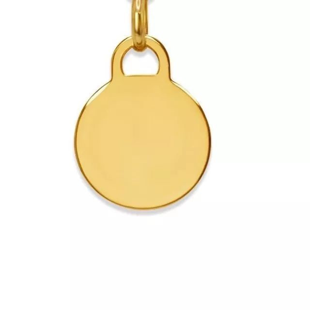 NEW 14K YELLOW GOLD HIGH POLISHED ROUND PENDANT (1 of 2)