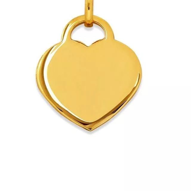 NEW 14K YELLOW GOLD HIGH POLISHED HEART PENDANT (1 of 2)