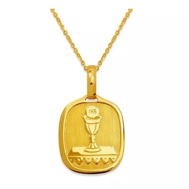 NEW 14K YELLOW GOLD COMMUNION CUP PENDANT (1 of 2)