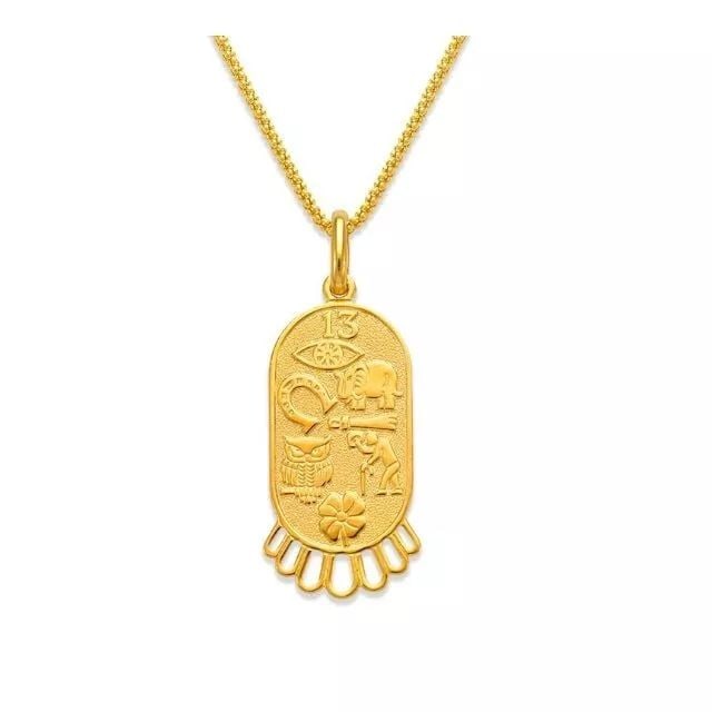 NEW 14K YELLOW GOLD GOODLUCK PENDANT (1 of 2)