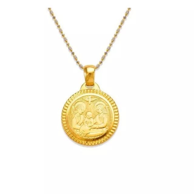 NEW 14K YELLOW GOLD BAPTISM PENDANT (1 of 2)
