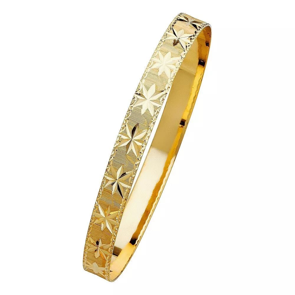 NEW 14K YELLOW 8mm GOLD SOLID BANGLE BRACELET: NEW 14K YELLOW 8mm GOLD SOLID BANGLE BRACELET New Yellow gold Material Type : 14k Gold 14KY 8mm SOLID Bangle Avg. Weight : 11.39g
