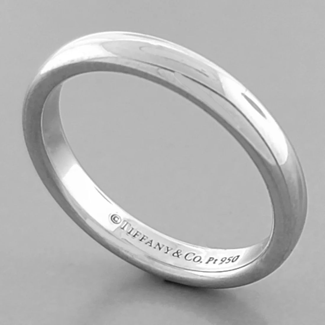 TIFFANY & Co. 3mm FOREVER PLATINUM LUCIDA WEDDING BAND RING SIZE 5.5 (1 of 2)