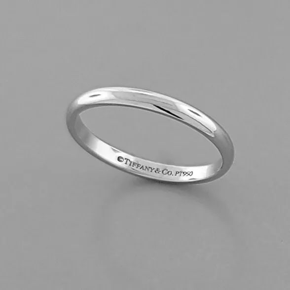 TIFFANY & Co. 2mm LUCIDA PLATINUM WEDDING STACKING RING BAND SIZE 5: TIFFANY & Co. WEDDING BAND RING SIZE 5 Ring size is a 5 Ring measures 2mm wide 1mm Thick/High Tiffany & Co. Platinum wedding band Pre-owned in Excellent condition, please refer to pics Stamped - TIFFA