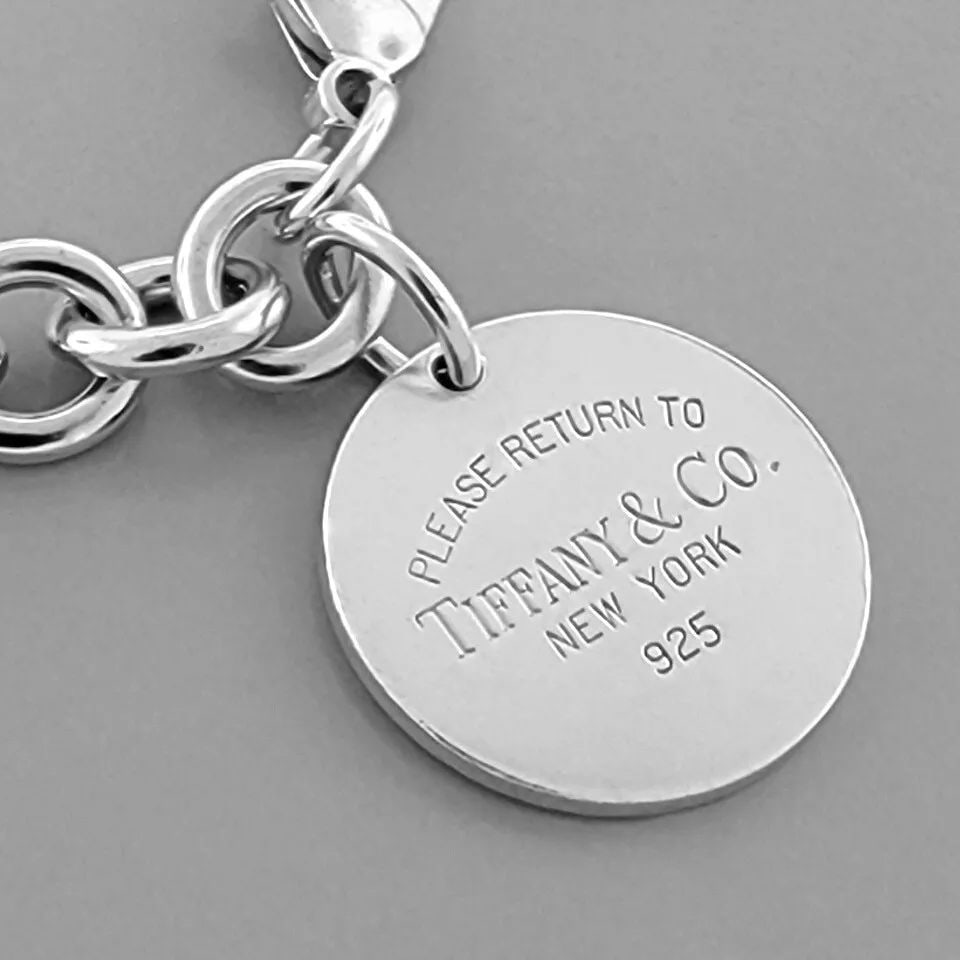 TIFFANY & CO. STERLING SILVER PLEASE RETURN TO CIRCLE BRACELET (1 of 2)