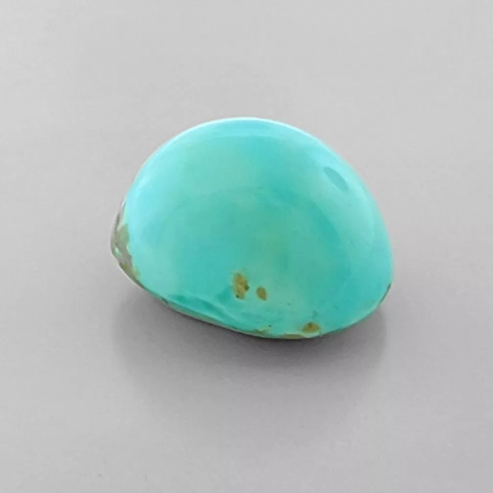 100ct NATURAL UNTREATED TURQUOISE OVAL CABOCHON 1.27"x1.10" LIGHT BLUE (1 of 2)