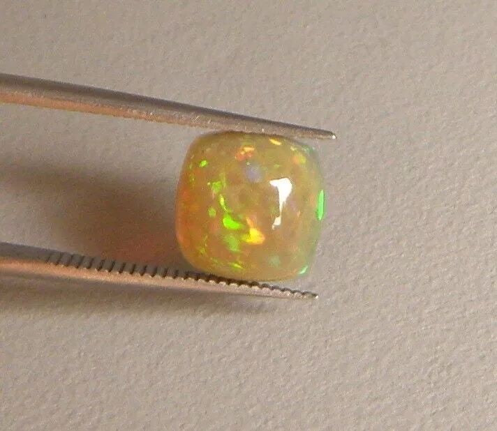 1.88ct NATURAL AFRICAN MULTI COLORED OPAL CUSHION CABOCHON 9x9mm (1 of 2)