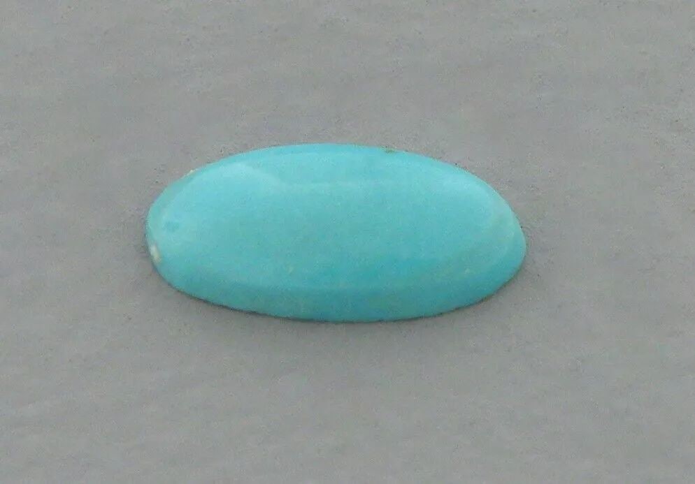 NATURAL UNTREATED TURQUOISE OVAL CABOCHON 0.59ct 8.7x4.4mm (1 of 2)
