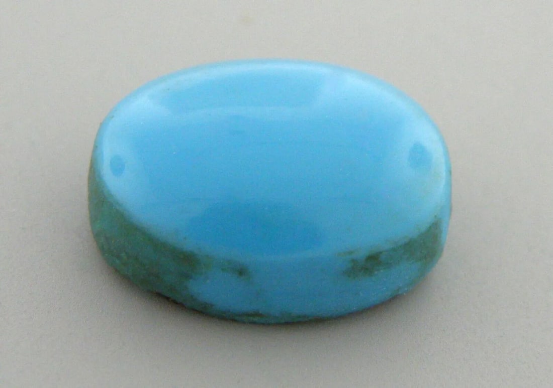 NATURAL UNTREATED TURQUOISE OVAL CABOCHON 9.91ct 15X13mm (1 of 2)