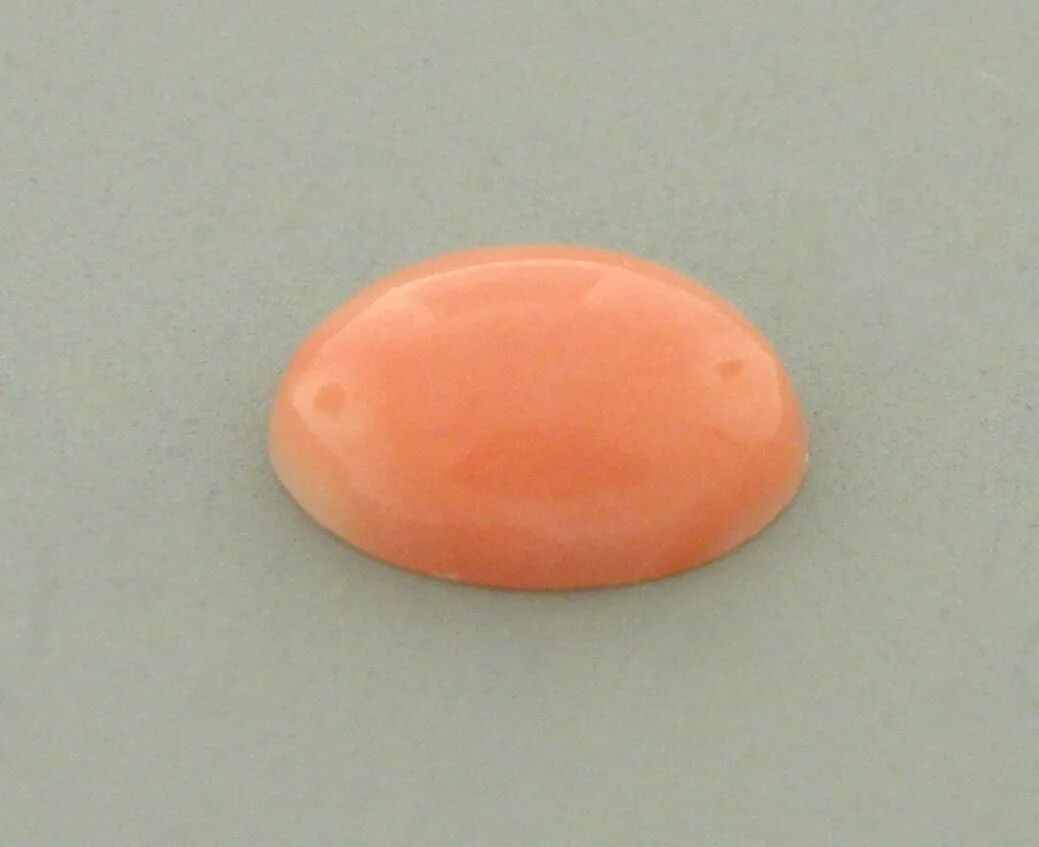 NATURAL UNTREATED 8x6mm SEA CORAL OVAL SHAPE PINK SALMON CABOCHON LOOSE (1 of 2)