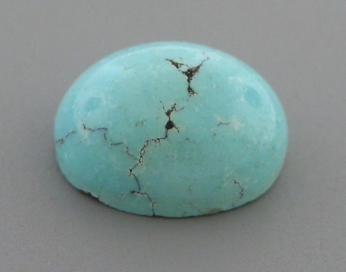 3.97ct NATURAL UNTREATED CABOCHON LOOSE PERSIAN TURQUOISE OVAL ROBIN EGG 11x9mm (1 of 2)