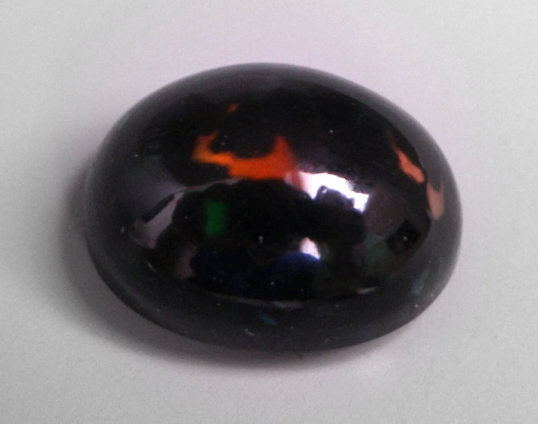 4.71ct AFRICAN BLACK OPAL OVAL CABOCHON CUT NATURAL UNTREATED RARE 13x10mm (1 of 2)