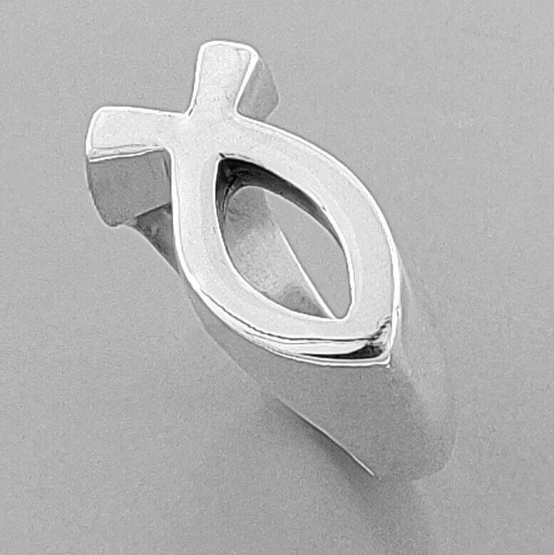 JAMES AVERY STERLING SILVER ICHTHUS FISH RING SIZE 6 (1 of 2)
