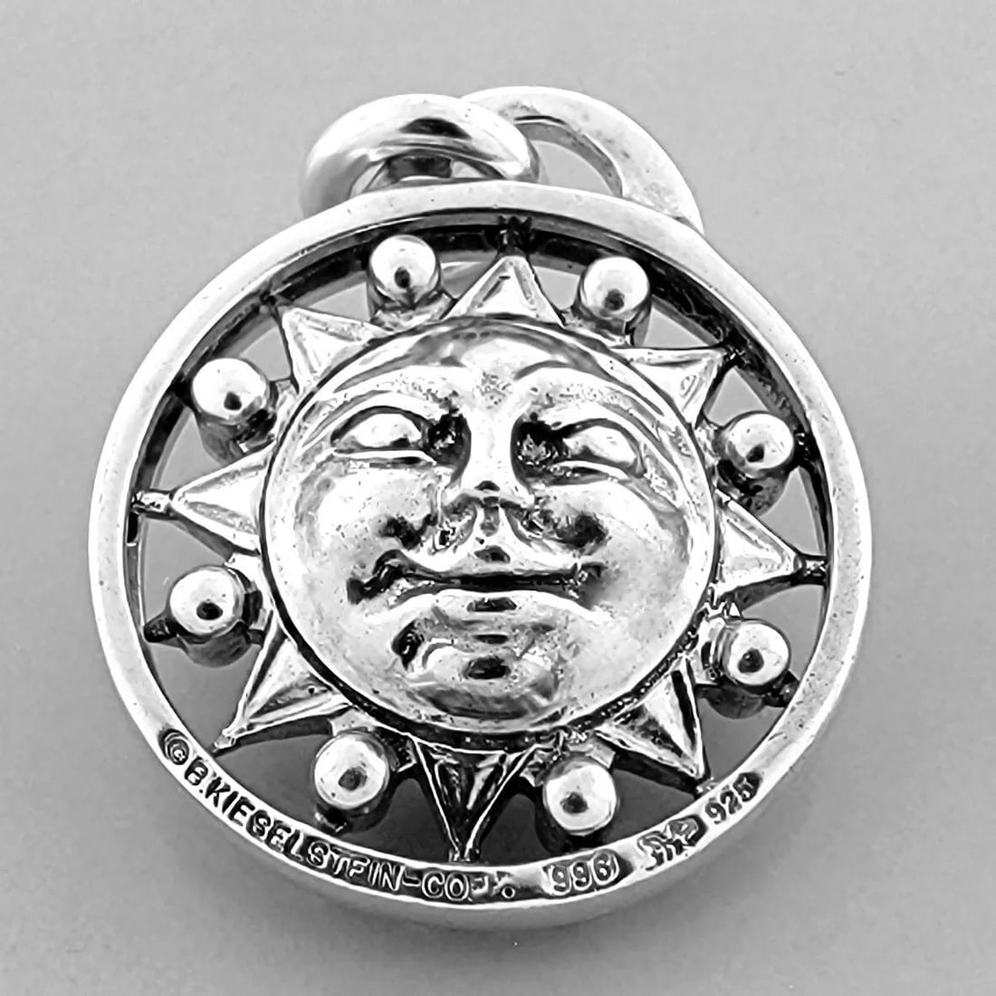 KIESELSTEIN CORD STERLING SILVER LARGE SUN PENDANT (1 of 2)